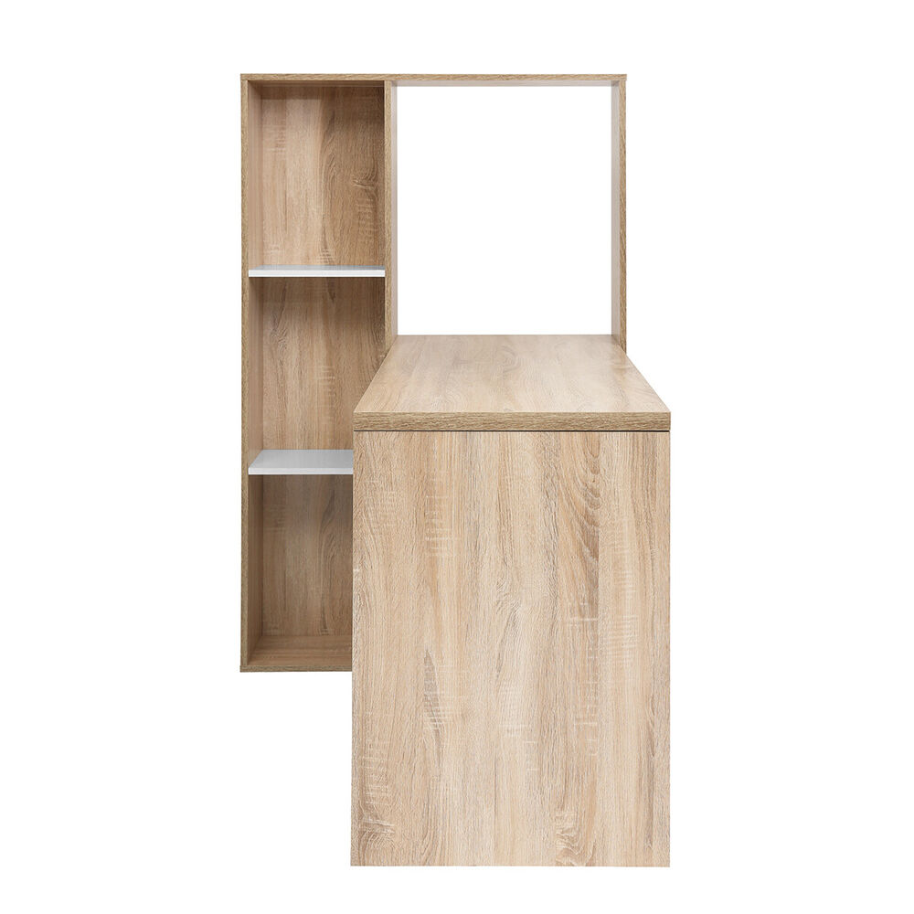 47.2W X 19.7D 29.5-54.3H 2 in 1 computer desk L-shape Desktop with shelves