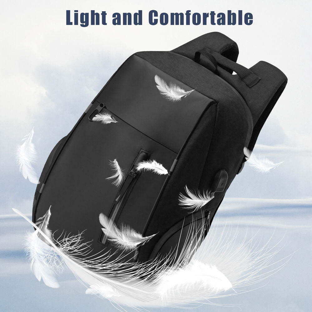 Men's Waterproof Laptop Backpack Travel Rucksack School Bag w/ USB Charging Port