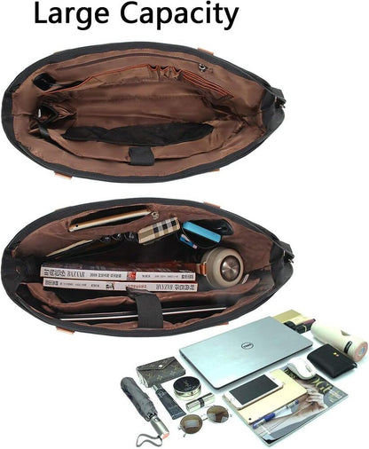 Woman Laptop Tote Bag,USB Teacher Bag Large Work Purse Fits 17.3 Ablack