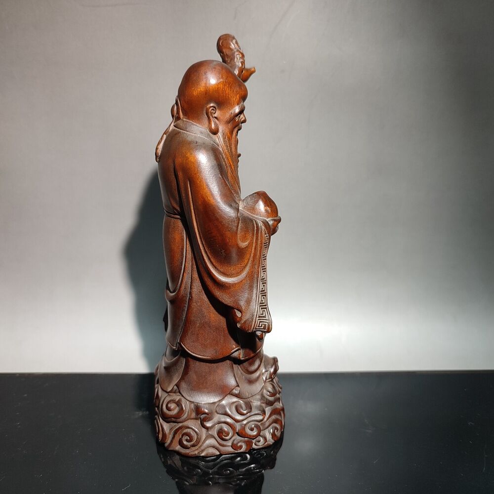 god of longevity buddha statue wooden decorative sculpture Figurines Room decor