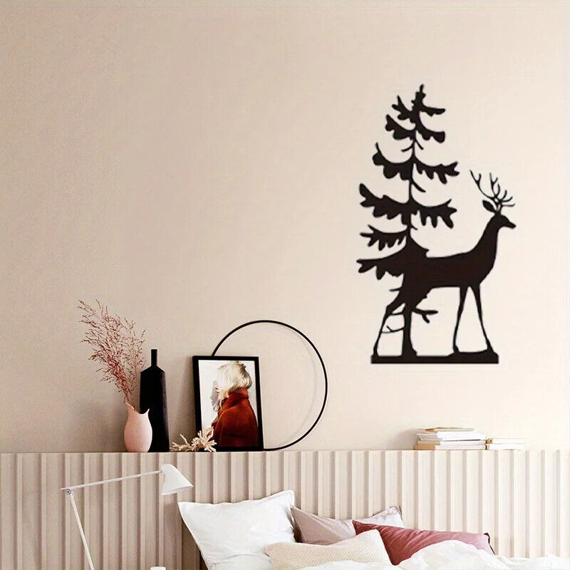 1pc Squirrel And Elk Pattern Hanging Picture, Metal Craft Product