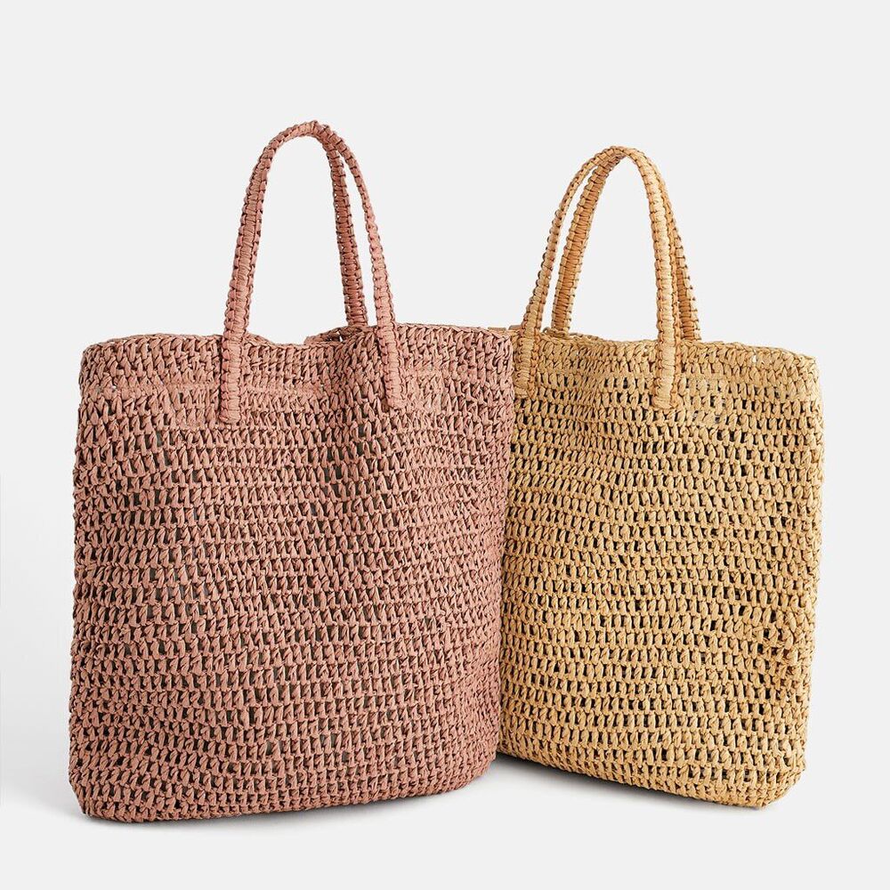 Straw Women Shoulder Bags Woven Handbags Rattan Summer Beach Bag Tote Lady