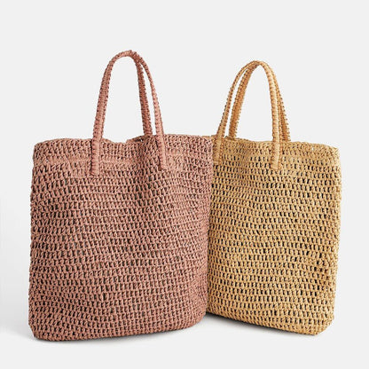 Straw Women Shoulder Bags Woven Handbags Rattan Summer Beach Bag Tote Lady