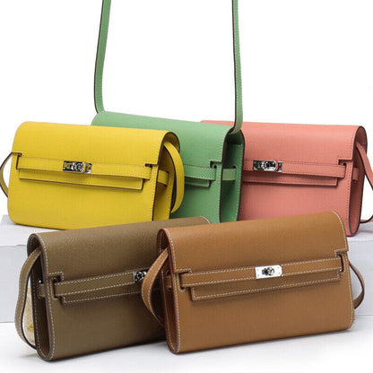 Mini Real Leather Flap Envelope Clutch Phone Wallet Shoulder Bag Purse Crossbody