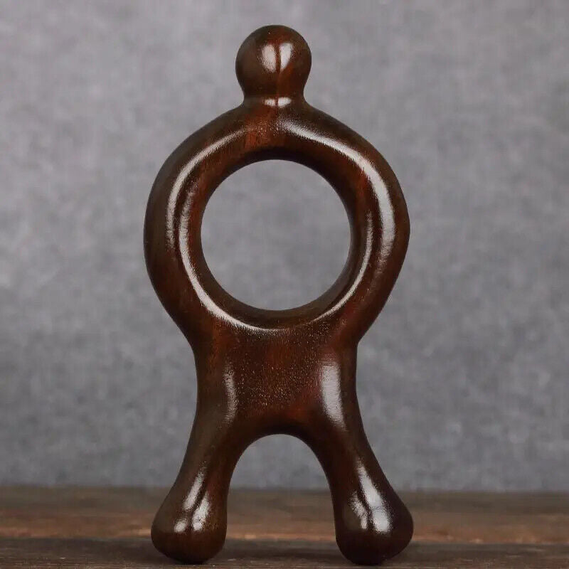 Ring Shape Natural Sandalwood Massage Comb Head Face Scalp Gua Sha Massage