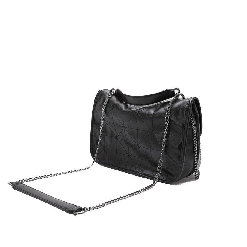 Shoulder Bag Pu Material Bag Cartoon Cat Pattern Crossbody Bag Black Color