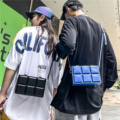 Men's Small Shoulder Bag Suitcase Shape Crossbody Bags Handbag
