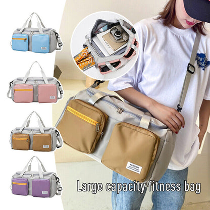 Holdall Sports Fitness Bag Leisure Yoga Bag Large Capacity Travel Shoulder Bag