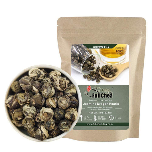 Jasmine Dragon Pearl Tea Jasmine Green Tea - Delightful Aroma 113g