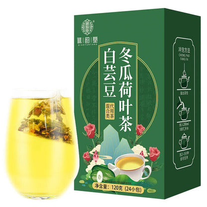 White Kidney Bean Winter Melon Lotus Leaf Tea Healthy Herb Tea Bag 120g/24 Bags