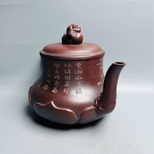 Chinese Yixing Purple Clay Teapot Tea Set Pot Zisha Ceramic Cute Decor Figurine