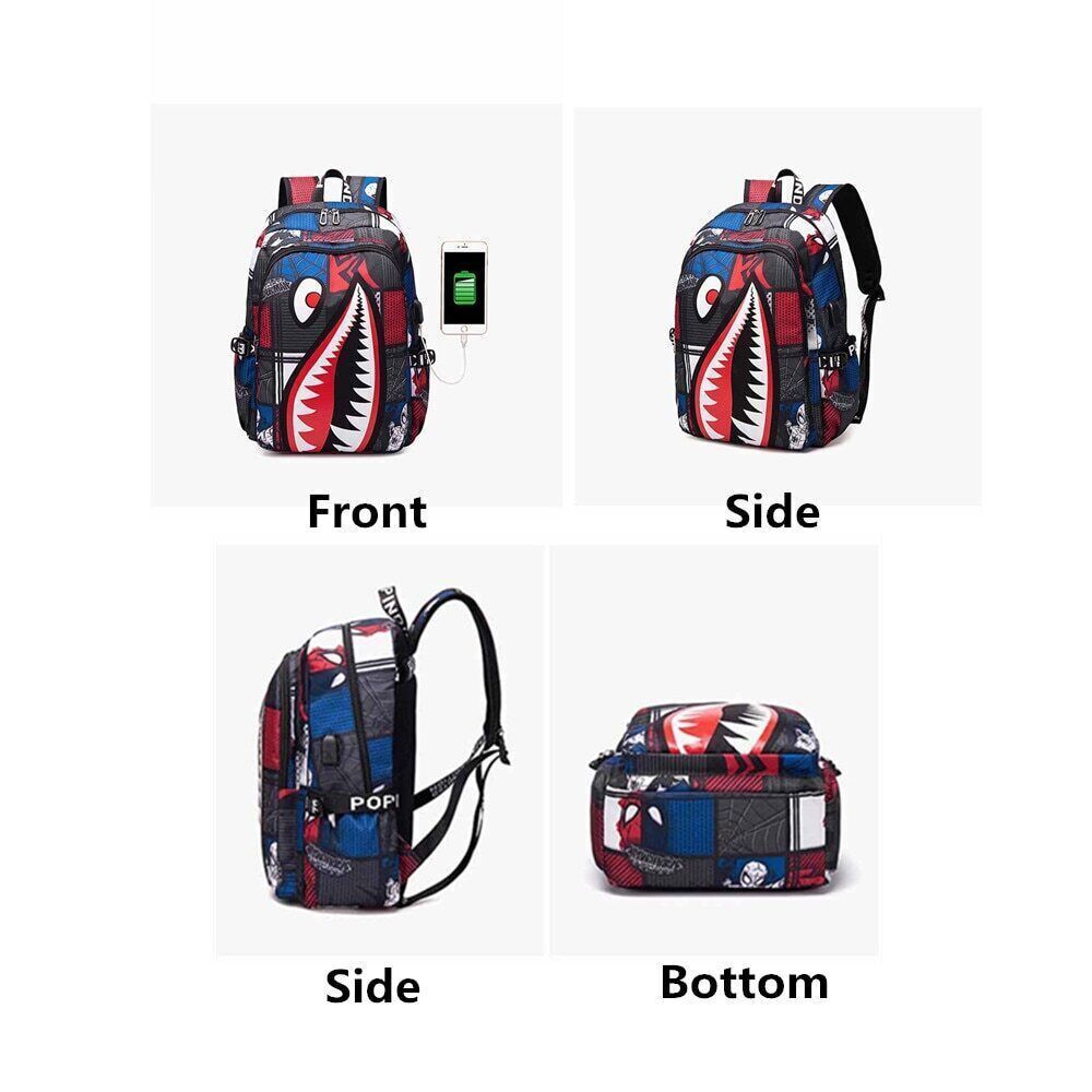 Backpack Elementary Bookbag Travel Cartoon Print Primary School Student Backpack