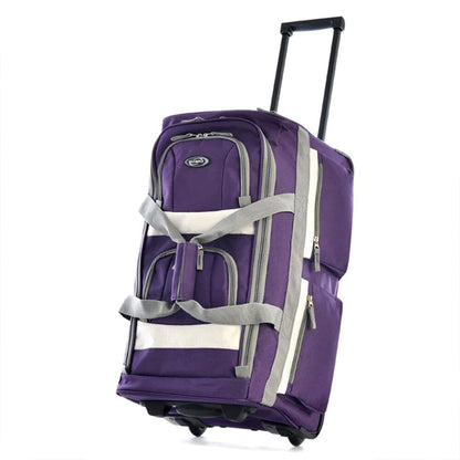 Olympia 8 Pocket Large Rolling Duffle Bag, Garment 29 inch, Dark Lavender