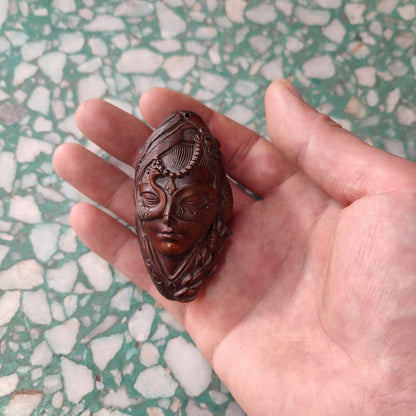 Boxwood Carving Wooden Gift Anniversary Decor Phoenix Dragon Sculpture Pendant