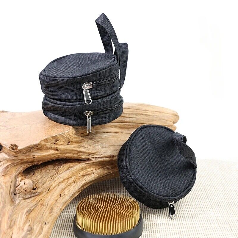 11x4.5cm Round Japanese Florist Working Tools Bag Kenzan Toolkits Storage Pouch