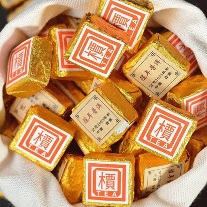 Brick Shu Puer Pu-erh Ripe Tea 2003 Yunnan 'Jia' Word Mini Tea Aged Pu'er Brick