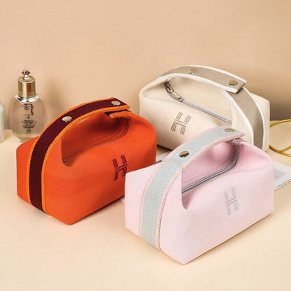 Waterproof Canvas Makeup Pouch Cosmetic Bag Makeup Organizer Bag Travel Cosmetic