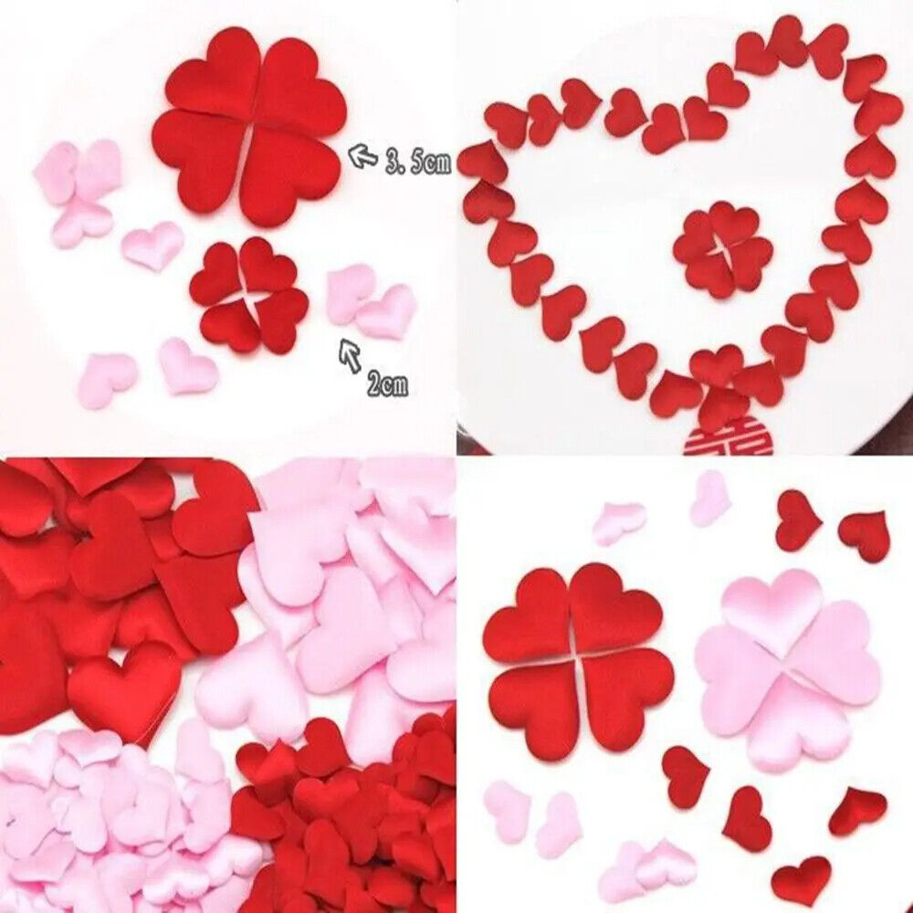 Wedding Party Decoration 100Pcs Padded Fabrics Throwing Petals Love Heart Decors