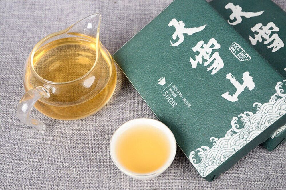 500g Yunnan Bangma Big Snow Mountain Raw Tea Brick Golden Leaf First Spring Tea