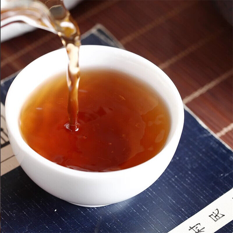 357g/Cake Yunnan Pu'er Tea Cooked Tea Cake Yunnan Qizi Cake Tea Pure Ingredients
