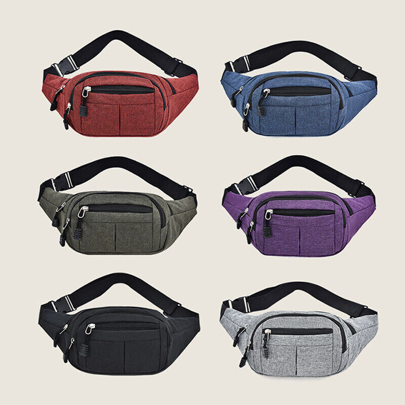 Men's Waist Pack Bags Belt Bag Travel Riding Motorcycle Crossbody Purse Pouch