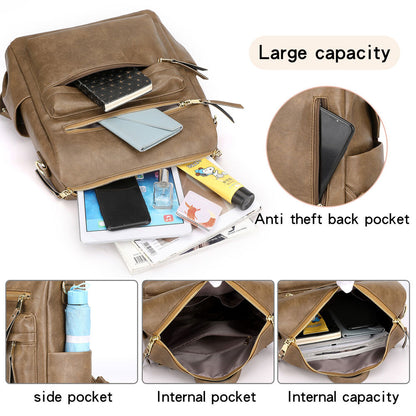 Women Luxury Backpack Bookbag Shoulder School Travel Laptop Rucksack Zipper Bag