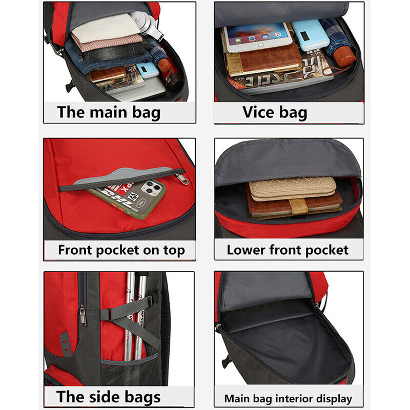Men Backpack Travel Pack Sports Bag Mountaineering Hiking Camping Rucksack Male