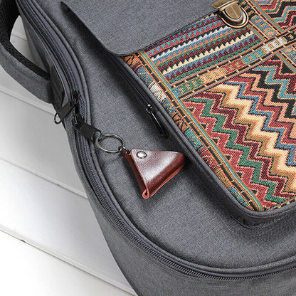 Triangle Leather Guitar Picks Bag Keychain Storage Case for Guitar Ukulele Pick