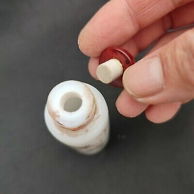 chinese dragon statue Loong painted figurines beauty glazed glass snuff bottle