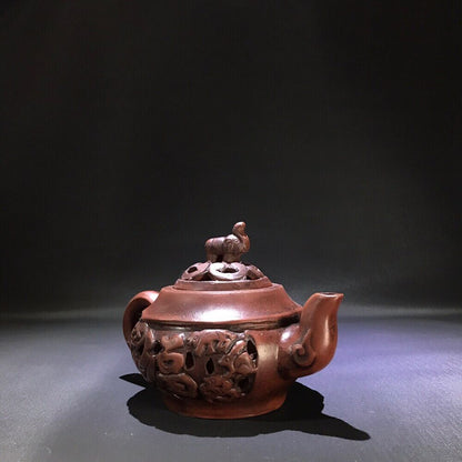 vintage chinese yixing purple clay teapot zisha ceremony teaware collection rare
