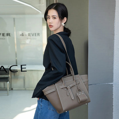 Cowhide Handbags For Women Genuine Leather Tote Bag Simple Trendy Bag
