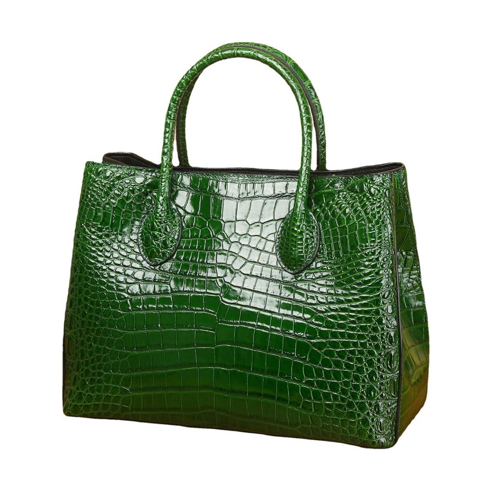 Top Cowhide Crocodile Embossed Women's Handbag Luxury Evening Party Shoulder Bag