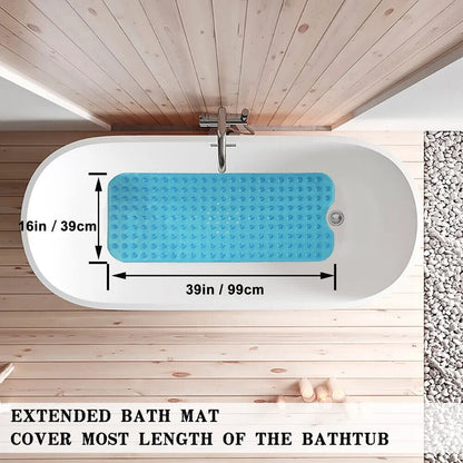 Bathtub Mats PVC Large Bathroom Safety Shower Non-Slip Suction Cups Pad 40x100cm