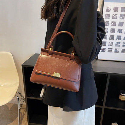 Women Ladies Casual PU Leather Messenger Satchel Shoulder Bag Crossbody Handbag