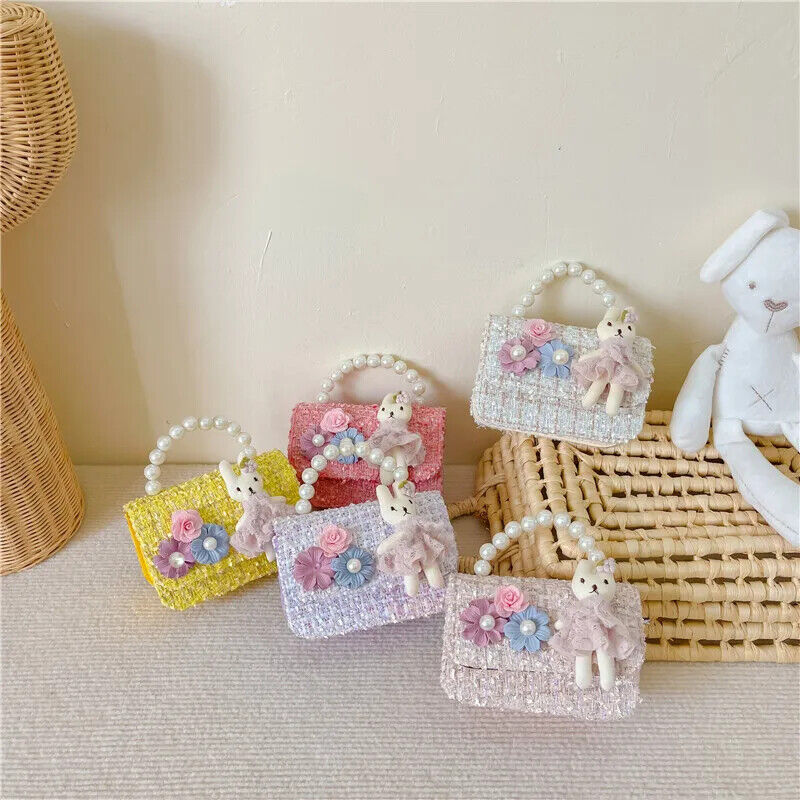 Children Wallet Bag Girl Classic Handbag Flower Kid Money Bag Baby Shoulder Bag