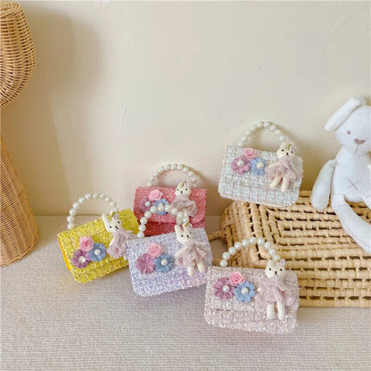 Children Wallet Bag Girl Classic Handbag Flower Kid Money Bag Baby Shoulder Bag