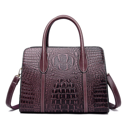 Women's Leather Crocodile Handbag Sling Satchel Tote Shoulder Bag Crossbody Bag
