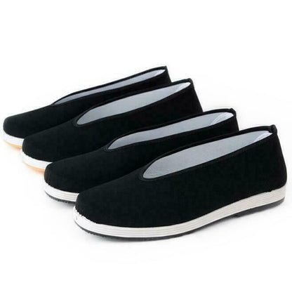 Retro Mens Chinese style Martial Art Kung Fu Cloth Shoes Tai Chi Casual Shoes @