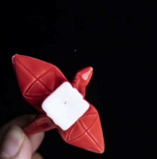 Pen Rest Ceramics Paper Cranes Chinese Calligraphy Writing Brush Holders 6x3.5cm