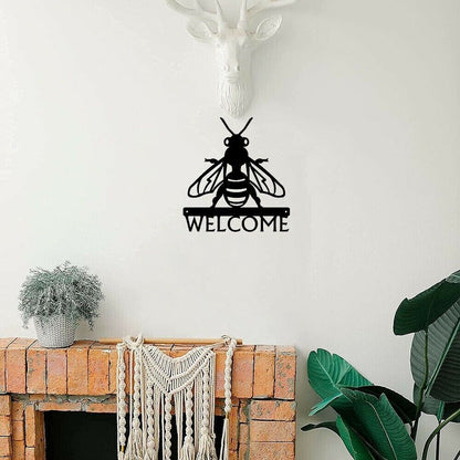 Honey Bee Welcome Sign Pretty Artwork Wall Stickers Beautiful Shape decoration