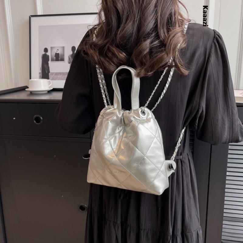 Chain Backpack 2023 Summer Handbag High Women's Pu Leather Shoulder Bag