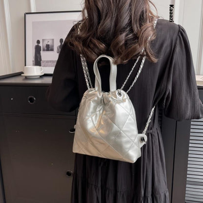 Chain Backpack 2023 Summer Handbag High Women's Pu Leather Shoulder Bag