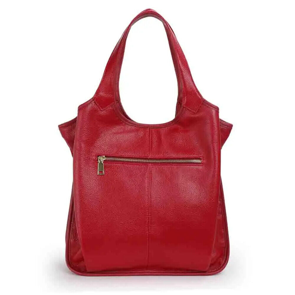 Women Genuine Leather Cowhide Shopper Bag High Grade Ladies Handbag