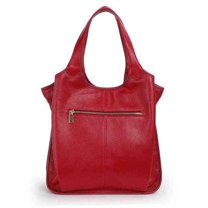 Women Genuine Leather Cowhide Shopper Bag High Grade Ladies Handbag