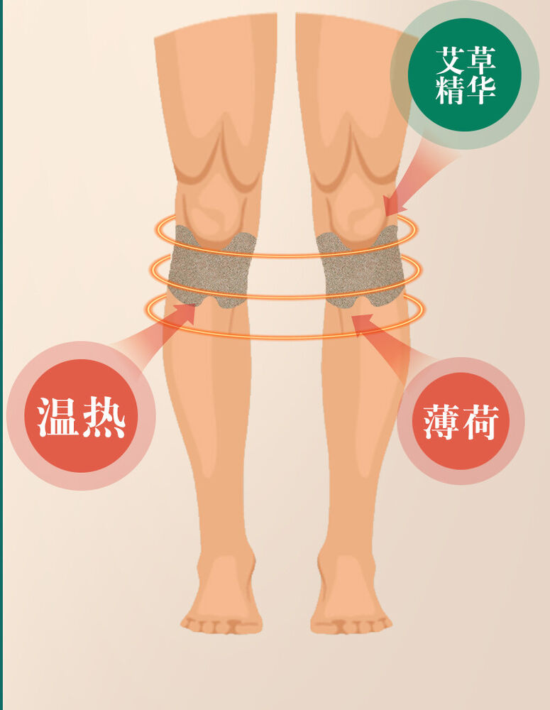 艾灸艾贴 Wormwood Knee Patch Hot Moxibustion Compress Moxa Plaster Mugwort Patch