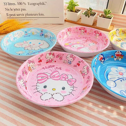 Cute My Melody Hello Kitty Fruit Dishes Bowl Cartoon Food Plate Home Tableware
