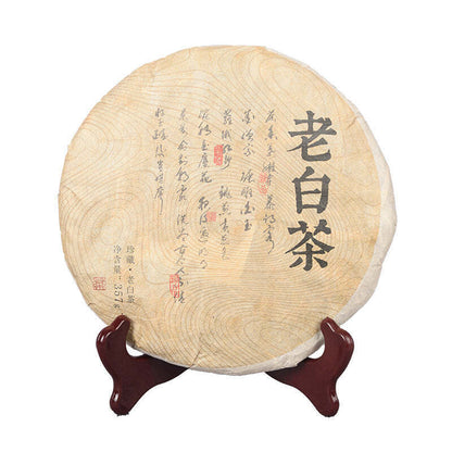 357g Old White Tea Cake High Mountain Organic White Tea Big Leaf Aged White Tea