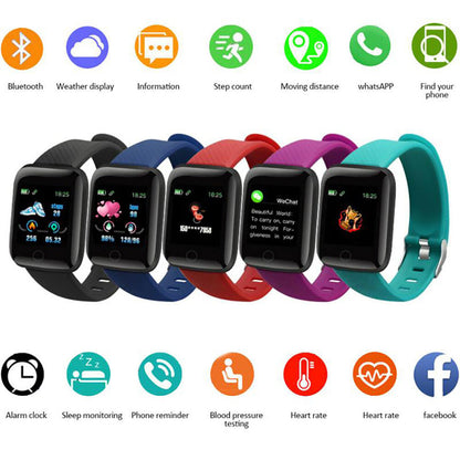 Bluetooth Smart Watch Sport Bracelet Wristband Heart Rate Blood Pressure Monitor