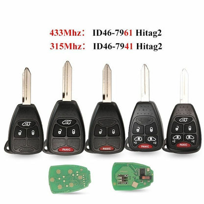 Remote Car Key for Dodge RAM JEEP 315/433Mhz ID46 Entry Transmitter Commander Bt