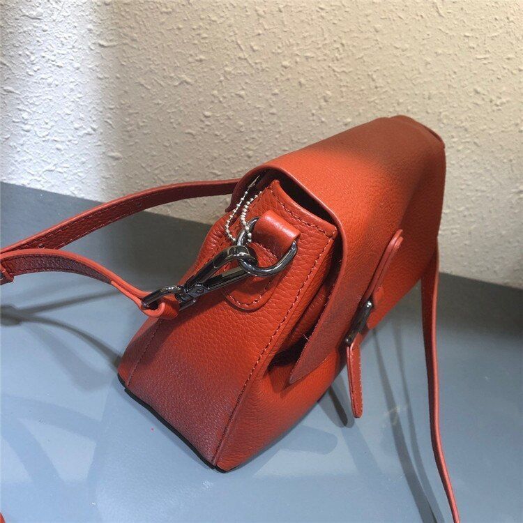 Real Leather Shoulder Bags Fashion Solid Flap Handbag Crossbody Purse Polyester